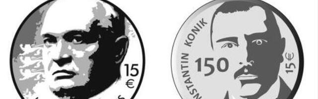 Eesti Pank kinnitas Konstantin Konikule ja Konstantin Pätsile pühendatud hõbemüntide kujundused