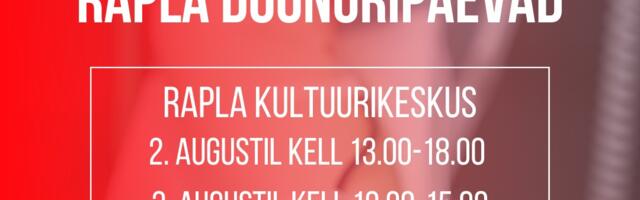 Verekeskuse suvetuur 2. ja 3. augustil Raplas!
