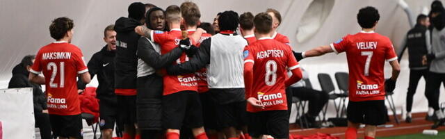 Kolmeväravalise edu maha mänginud Narva Trans jõudis nelja hulka