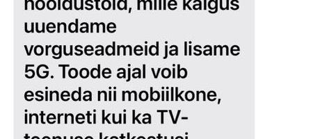 Elisa annab teada, et mobiilivõrgus võib esineda katkestusi