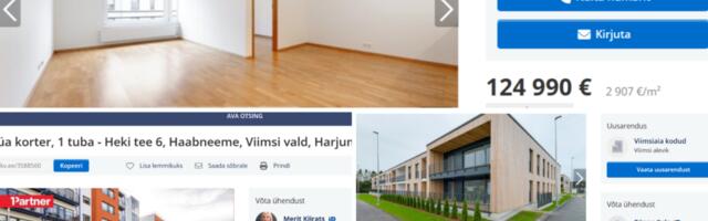 Kui palju maksavad 1-toalised korterid Viimsis?