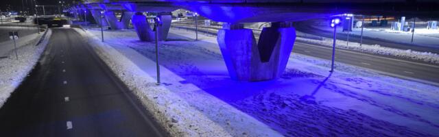 Tartu Riia ringristmiku viadukt saab efektse valguslahenduse
