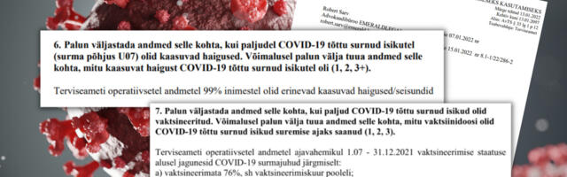 Terviseamet: 99% COVID-19-ga surnutest olid kaasuvad haigused ja 24% olid vaktsineeritud