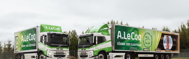Volvo ja A. Le Coq teevad Tartust Eesti suurima elektriveokite kasutuspiirkonna
