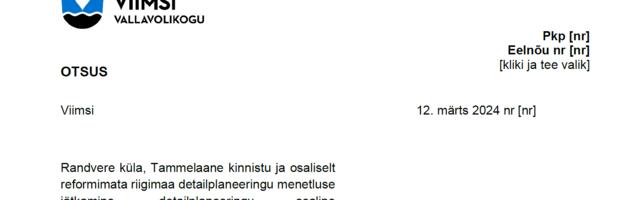 REPLIIK: miks on asutusesiseseks teabeks saanud volikogu otsuse eelnõu?