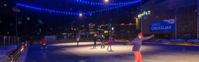 Koolivaheaeg ning pisut külma mõjuvad uisuplatsile hästi