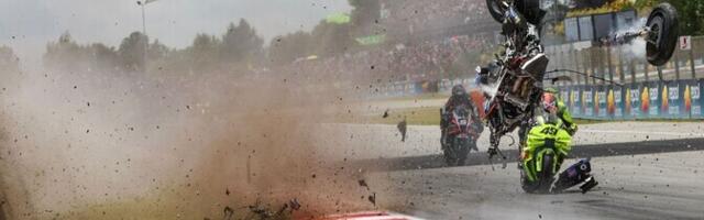MotoGP etappi jäi varjutama mitu rasket kukkumist