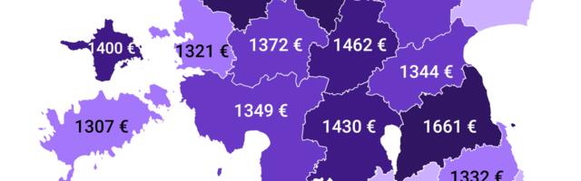 Eesti keskmine palk tõusis üle kaheksa protsendi, nüüd 1959 eurot