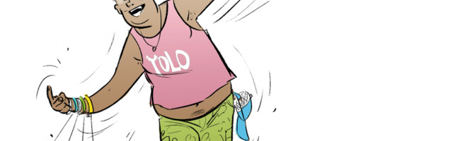 Karikatuur. Pohh see karonts, chill-bill!