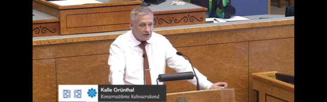 Video! Kalle Grünthal tõi Riigikogu ette keemiapilvede teema