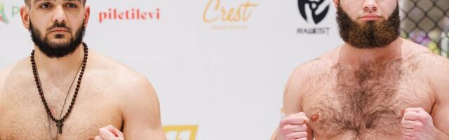 FOTOD | The League 11 võitlusõhtul osalejad astusid kaalule 