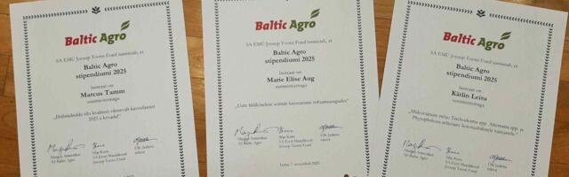 Baltic Agro stipendium on toetanud juba 70 noort teadlast ja tudengit