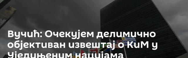 Вучић: Очекујем делимично објективан извештај о КиМ у Уједињеним нацијама