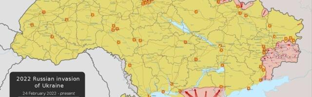 Olukorra kaart Ukrainas: Vene väed pole eriti kuhugi jõudnud