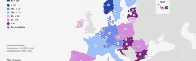 Eesti jätkuvalt Euroopas 5 vaesema hulgas