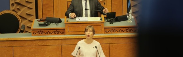 FOTOD | EKRE fraktsioon jalutas president Kaljulaidi kõne ajal riigikogu saalist välja