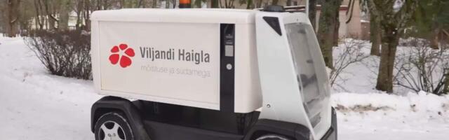 Viljandi haigla hoonete vahel liigub robot