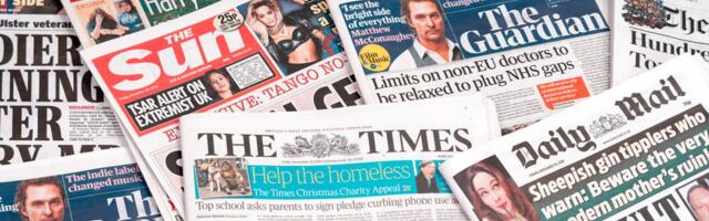 Briti ajalehtede esikaantelt kadusid Ukrainat puudutavad uudised