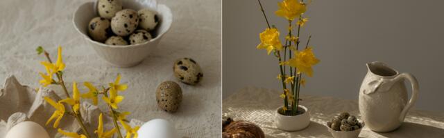 Jednostavni cvetni aranžmani koji će uskršnjoj trepezi dati editorial izgled