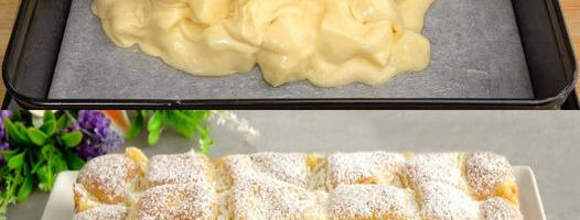 KIIRE JA MAITSEV õunakook vaniljepudinguga