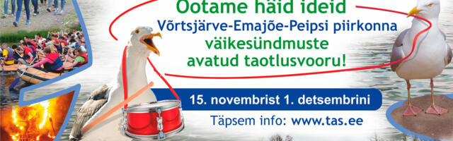 Avanes esimene taotlusvoor Võrtsjärve-Emajõe-Peipsi väikesündmuste korraldamiseks