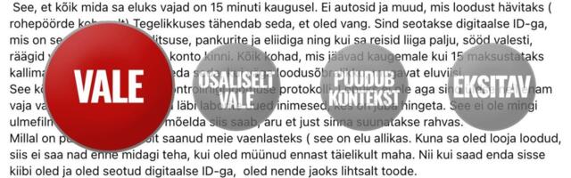 FAKTIKONTROLL | 15 minuti linna kontsept ei tähenda, et inimesi hakatakse kontrollima