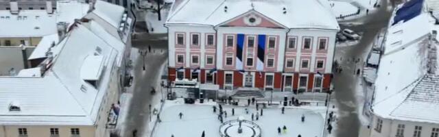 Tartus peeti vabariigi aastapäeval uisurahvapidu