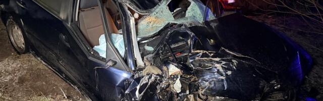 FOTOD | Järvamaal sõitis BMW otsa põdrale ja seejärel veoautole, juht viidi haiglasse