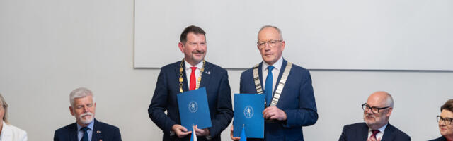 Tartu Ülikooli külastasid Tšehhi president ja Masaryki Ülikooli rektor