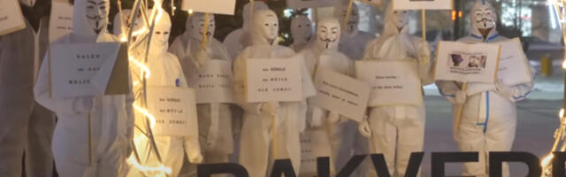 Video! Valede pandeemia: jõuluäratus-aktsioon Rakvere ostukeskustes