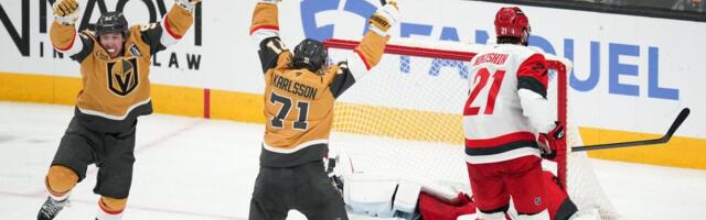 VIDEO | Neljaväravalise edu maha mänginud, aga teisel lisaajal võitnud Vegas Golden Knights läks NHL-i finaalseeriat juhtima