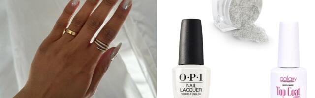 Naša manikir inspiracija za jul su beli hrom nokti