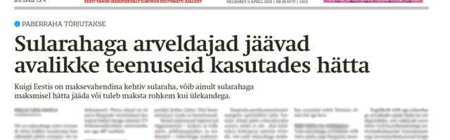 Lääne Elu neljapäeval, 3. aprillil