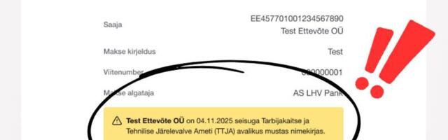 Kasulik uuendus. LHV pank hoiatab internetis ostlejaid, kui ettevõte on mustas nimekirjas