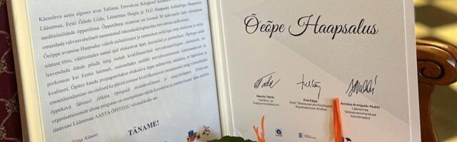 Õeõppe avamine Haapsalus pälvis Läänemaa 2023. aasta õpiteo tunnustuse