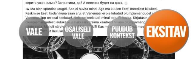 FAKTIKONTROLL | Vene koondis olümpial? Tuntud propagandist taaskasutab eksitavalt ammust pilti Venemaa osalusest olümpial