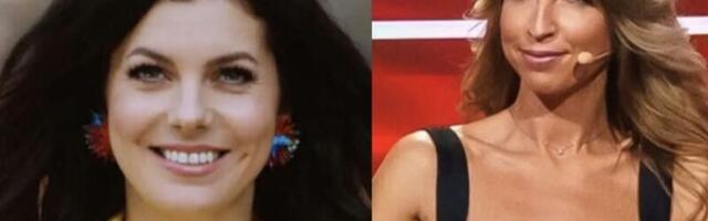 STIILSED NAISED: Maarja-Liis Ilus ja Birgit Sarrap näitasid, kuidas on kõige moodsam suvepeol riietuda