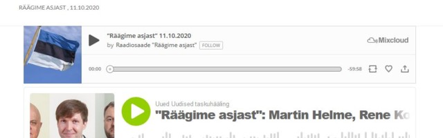 Helme, Kokk ja Reitelmann Eesti metsadest, Estonia huku uurimisest, demokraatiast ja USA valimistest Räägime asjast, 11.10.2020	UU