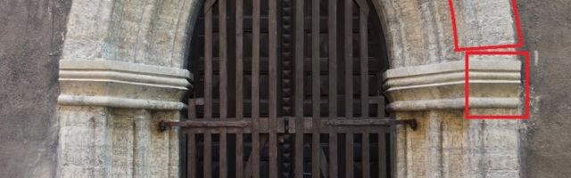 FOTOD | Oleviste kiriku restaureerimisel leiti keskaegsed värvitud raiddetailid