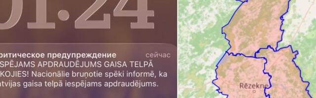 Läti idapiiri elanikke hoiatati möödunud ööl taas õhuruumiohu eest