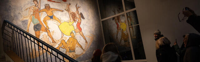 Galerii: Pelgulinna koolis avati Enn Põldroosi seinapannoo