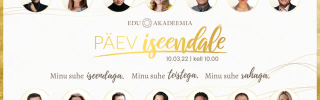 TASUTA virtuaalne inspiratsioonisündmus “Päev iseendale” tuleb taas 10. märtsil