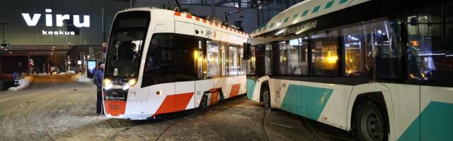 FOTOD | Tallinna kesklinnas põrkasid kokku tramm ja buss