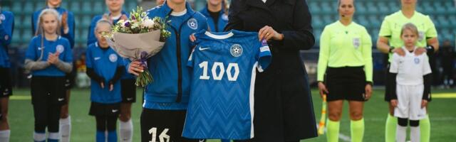 Vähemuses lõpetanud Eesti jalgpallinaiskond võitis Liechtensteini, Kelly Rosenil täitus 100 koondisemängu     