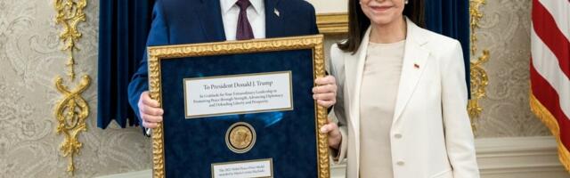 Venezuela opositsiooniliider kinkis Trumpile oma Nobeli medali