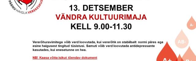 Doonoreid oodatakse Vändrasse