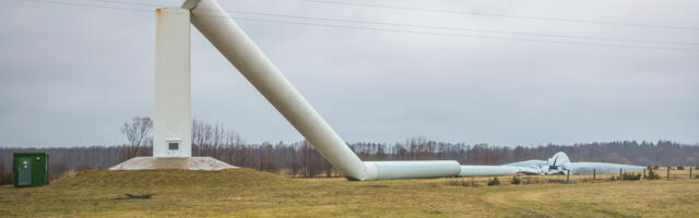 Sõnajalgade üks elektrituulikutest kukkus kokku
