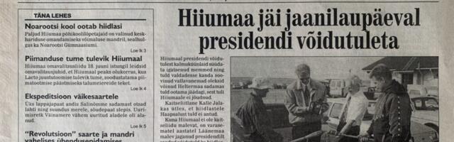 25 AASTAT TAGASI | Hiiumaa jäi jaanilaupäeval presidendi võidutuleta