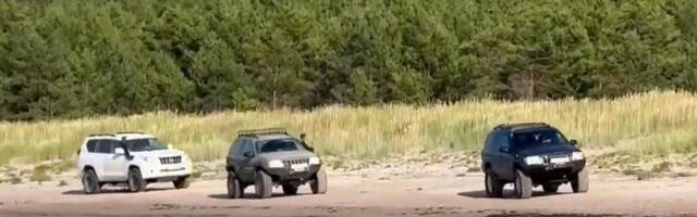 VIDEO USKUMATUST ÜLBUSEST | Leedu numbrimärkidega maasturid kihutasid Hiiumaa rannal