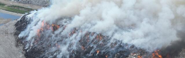 Uikala prügilapõlengu kustutustööd võivad kesta vähemalt kolm päeva